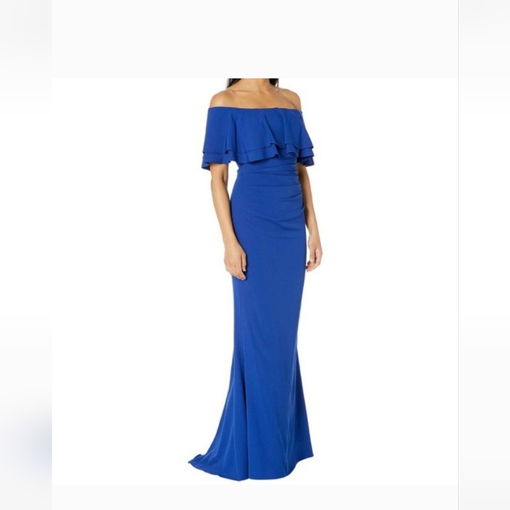 Vince Camuto Off-the-Shoulder High/Low Gown, size 10